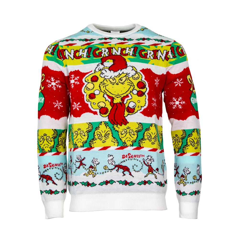 Pull Grinch Noël Femme - Manches Longues, Col Rond, Motif Drôle - Sweat En Polyester/coton Pour Fêtes