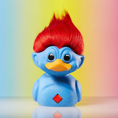 Official Trolls Glitter Blue Troll (Blue with Red Hair) TUBBZ Cosplaying Duck Collectable