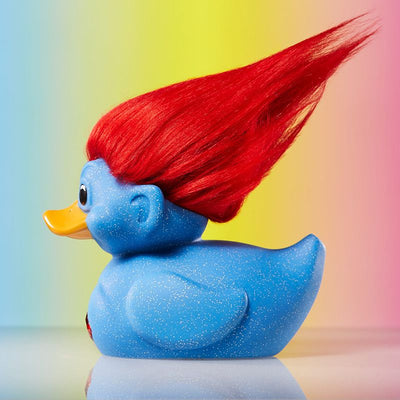 Official Trolls Glitter Blue Troll (Blue with Red Hair) TUBBZ Cosplaying Duck Collectable