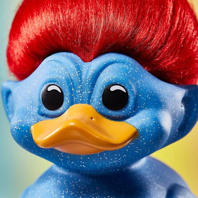 Official Trolls Glitter Blue Troll (Blue with Red Hair) TUBBZ Cosplaying Duck Collectable