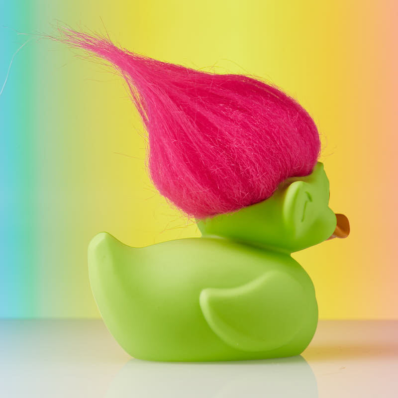 Official Trolls Green Troll (Green with Pink Hair) TUBBZ Cosplaying Duck Collectable