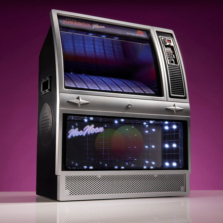 Quarter Arcades Retro Bluetooth Mini Jukebox Speaker - Neon 80’S Edition