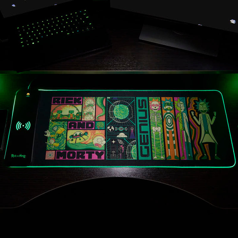 Rick and Morty - Oversize Gaming Mat & Mobile Charger