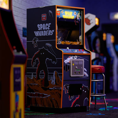 Official Space Invaders Quarter Size Arcade Cabinet + Coin.