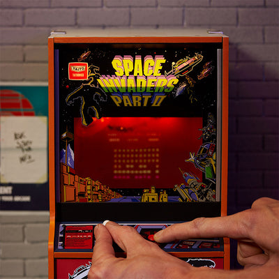 Official Space Invaders Part II Quarter Size Arcade Cabinet + Coin.