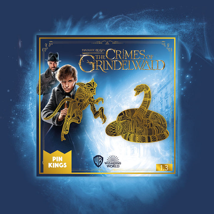 Harry Potter Fantastic Beasts Enamel Pin Badge Set 1.3 – Matagot & Nagini