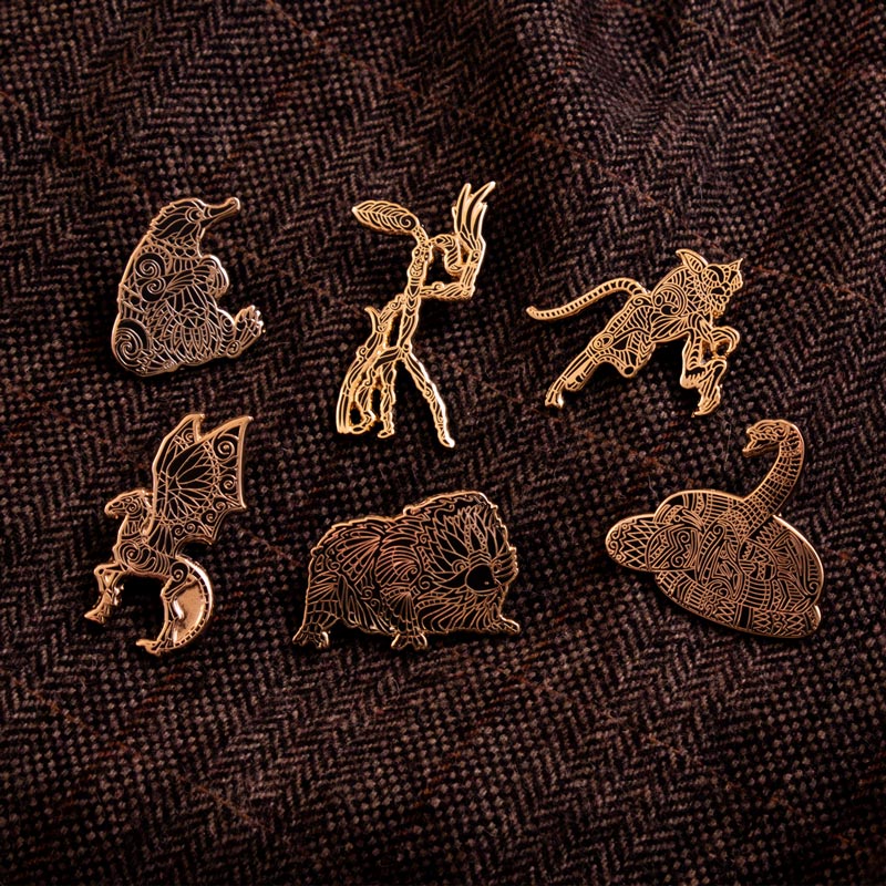 Pin Kings Harry Potter Fantastic Beasts Enamel Pin Badge Set 1.3 – Matagot & Nagini