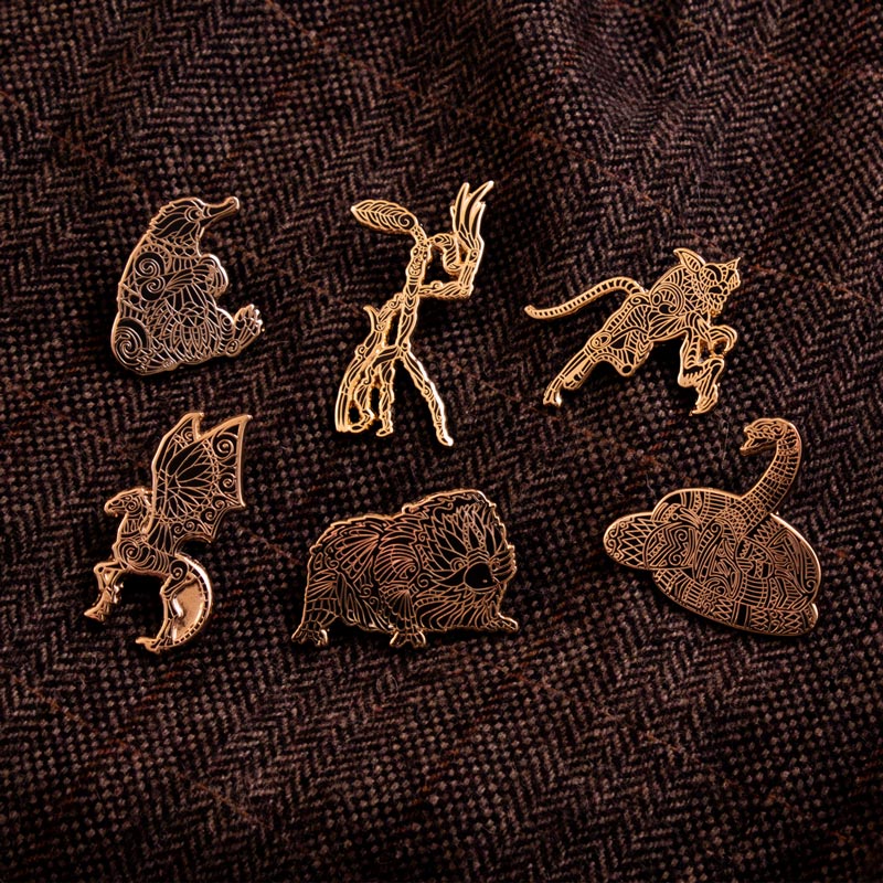 Pin Kings Harry Potter Fantastic Beasts Enamel Pin Badge Set 1.2 – Baby Niffler & Bowtruckle
