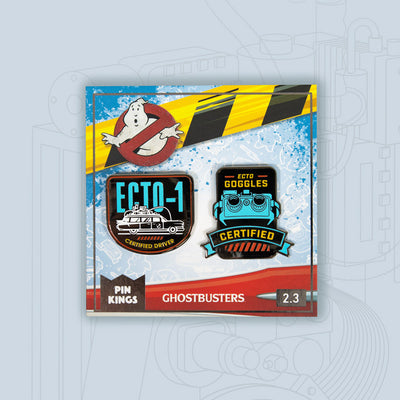 Pin Kings Ghostbusters Enamel Pin Badge Set 2.3 – Ecto-1 & Ecto Goggles