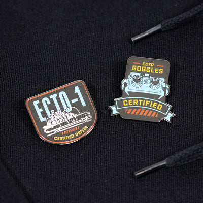 Pin Kings Ghostbusters Enamel Pin Badge Set 2.3 – Ecto-1 & Ecto Goggles