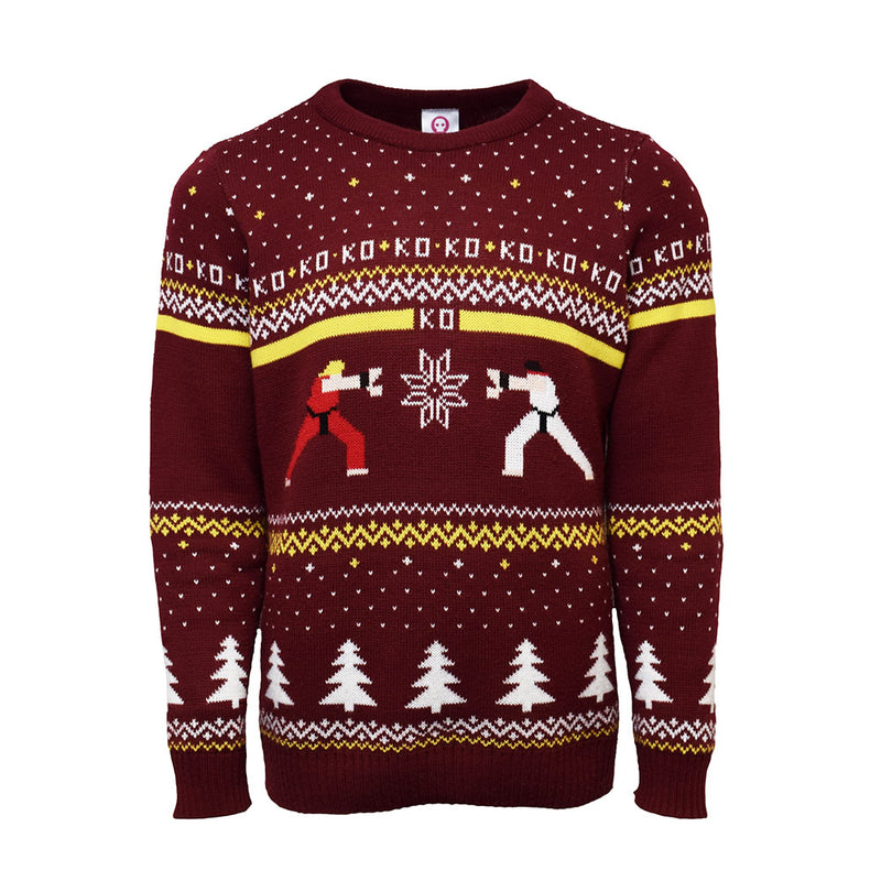 Official Street Fighter Ken Vs. Ryu Christmas Jumper / Ugly Sweater