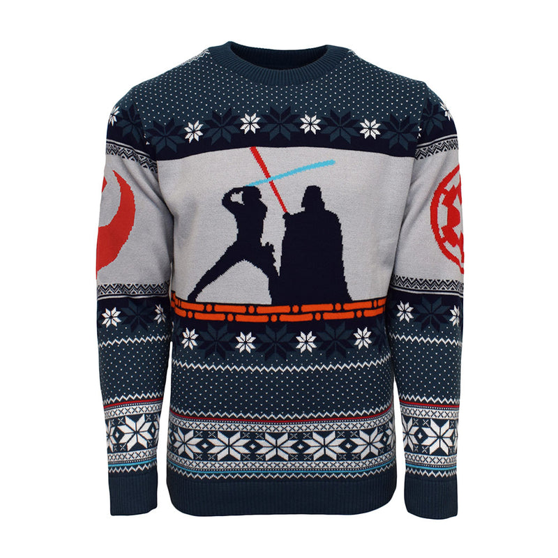 Official Star Wars Luke Vs Darth Christmas Jumper / Ugly Sweater