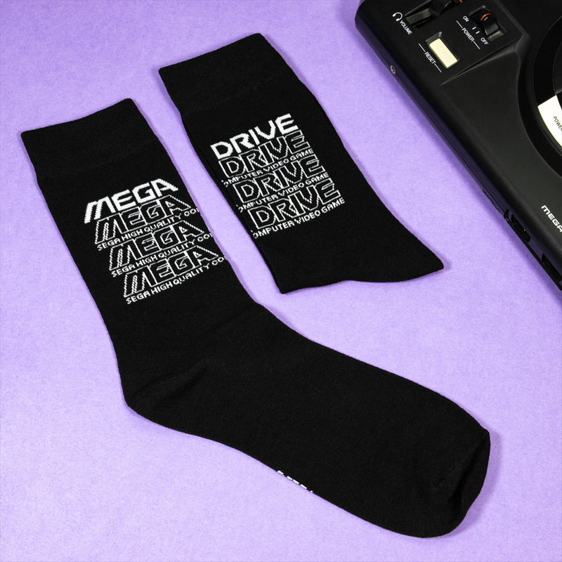 Official Mega Drive ‘Retro Logo’ Black Socks (One Size)