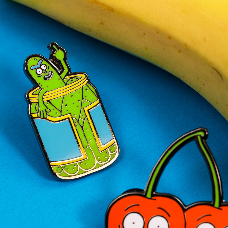 Pin Kings Rick and Morty Enamel Pin Badge Set 1.1 – Pickle Rick & Cherry Morty