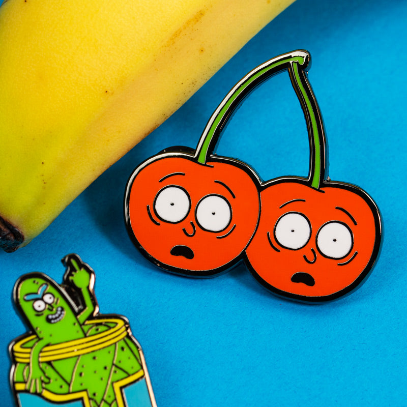 Pin Kings Rick and Morty Enamel Pin Badge Set 1.1 – Pickle Rick & Cherry Morty