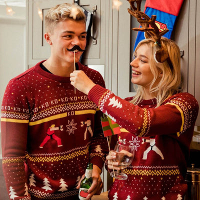 Official Street Fighter Ken Vs. Ryu Christmas Jumper / Ugly Sweater