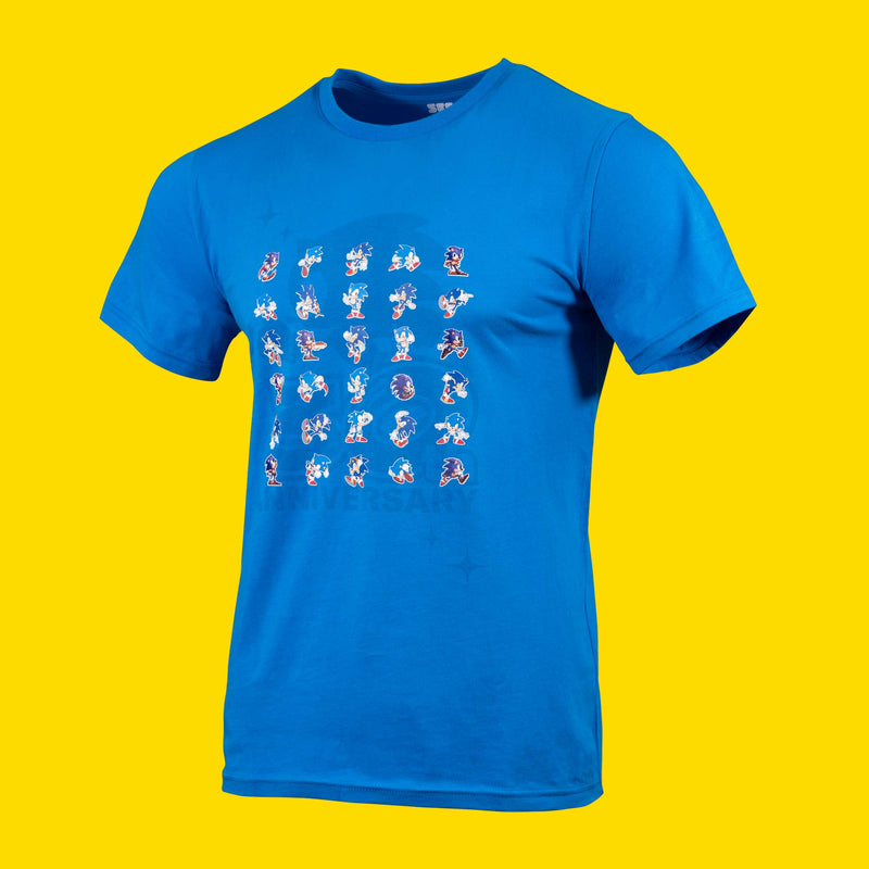 Official Sonic the Hedgehog 30th Anniversary Blue  T-Shirts (Unisex)