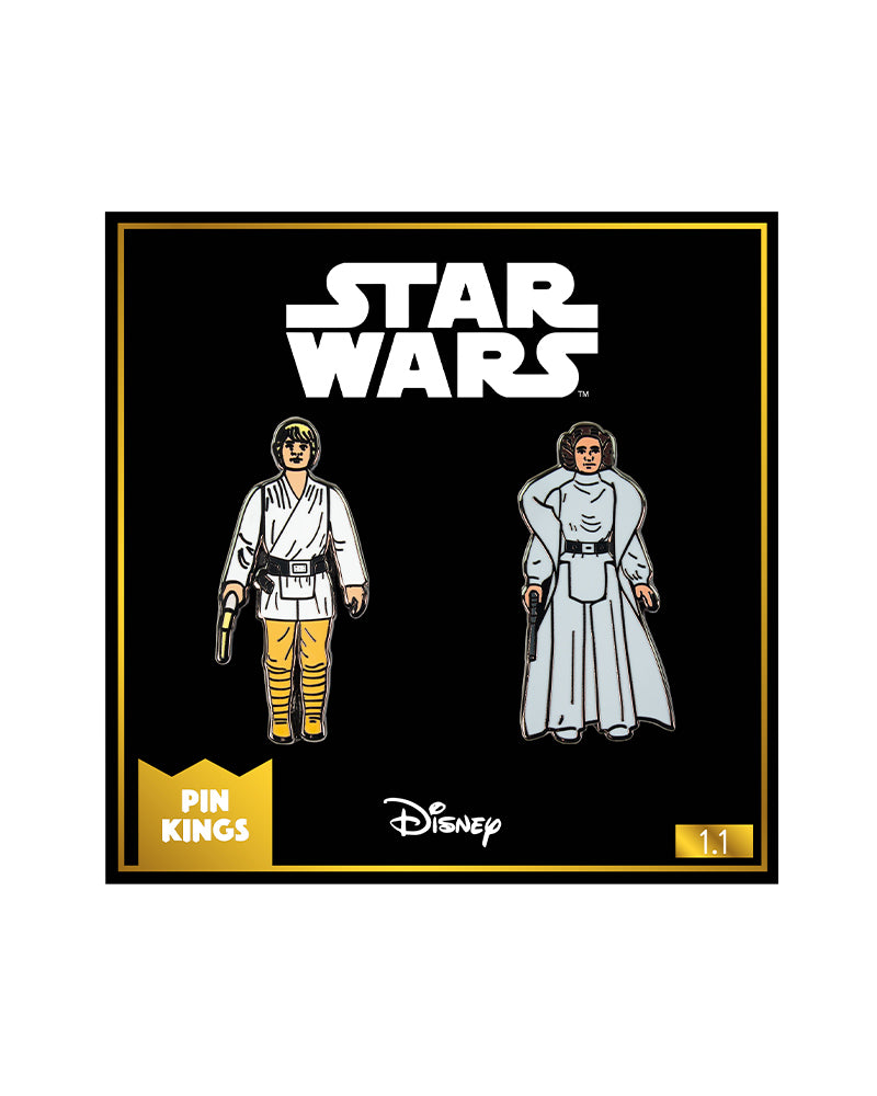 Pin Kings Star Wars Enamel Pin Badge Set 1.1 - Luke Skywalker and Princess Leia (Geek Store Exclusive)