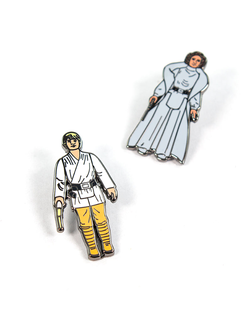 Pin Kings Star Wars Enamel Pin Badge Set 1.1 - Luke Skywalker and Princess Leia (Geek Store Exclusive)