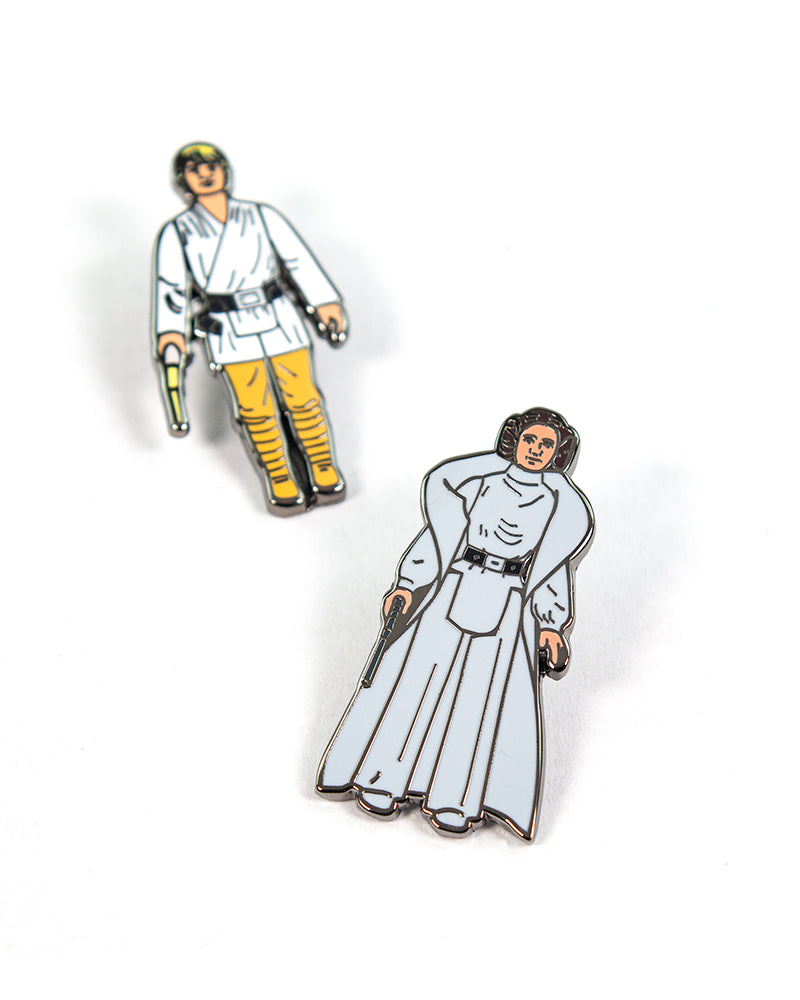 Pin Kings Star Wars Enamel Pin Badge Set 1.1 - Luke Skywalker and Princess Leia (Geek Store Exclusive)