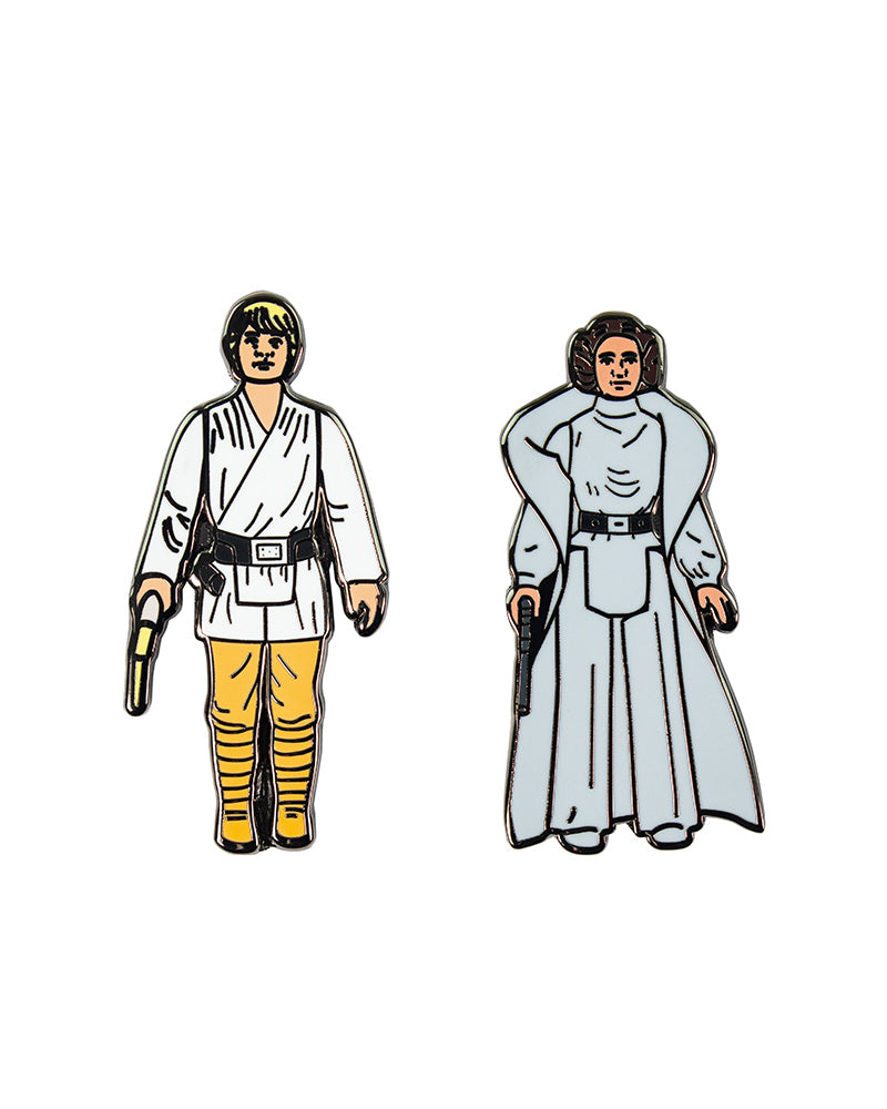 Pin Kings Star Wars Enamel Pin Badge Set 1.1 - Luke Skywalker and Princess Leia (Geek Store Exclusive)