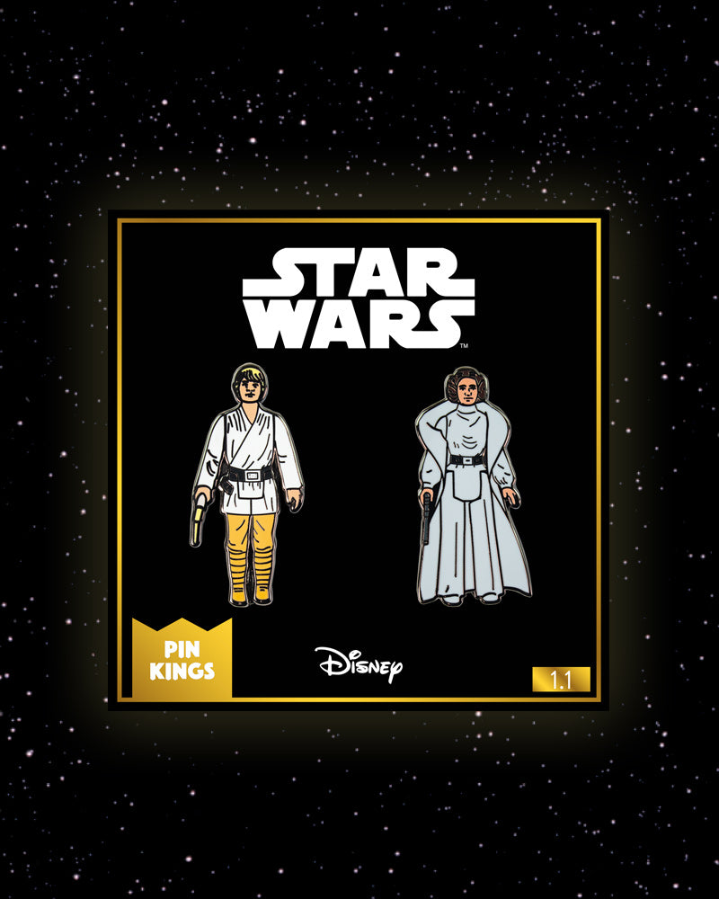 Pin Kings Star Wars Enamel Pin Badge Set 1.1 - Luke Skywalker and Princess Leia (Geek Store Exclusive)