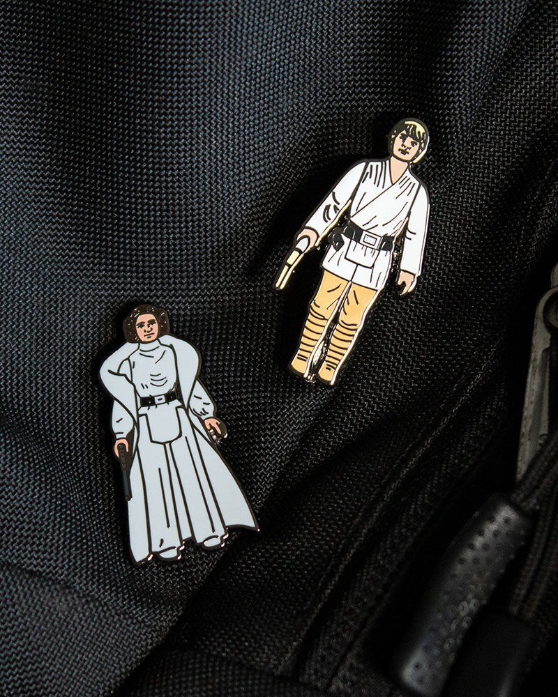Pin Kings Star Wars Enamel Pin Badge Set 1.1 - Luke Skywalker and Princess Leia (Geek Store Exclusive)