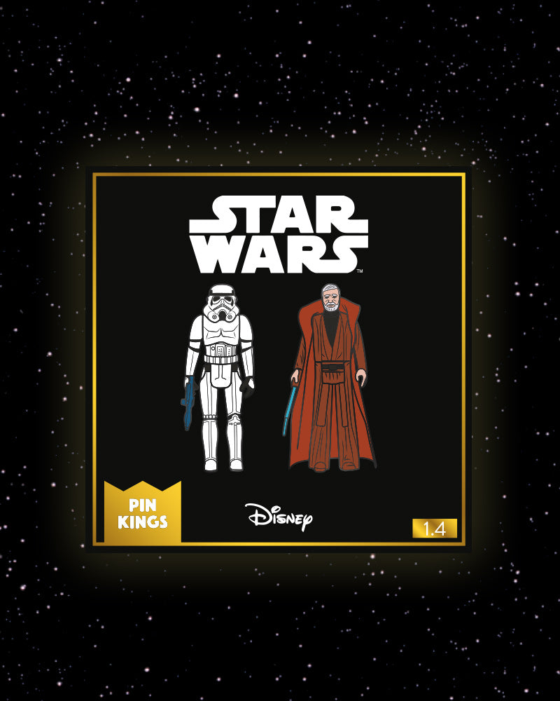 Pin Kings Star Wars Enamel Pin Badge Set 1.4 - Stormtrooper and Obi Wan (Geek Store Exclusive)