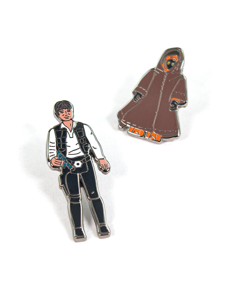 Pin Kings Star Wars Enamel Pin Badge Set 1.5 - Han Solo and Jawa (Geek Store Exclusive)