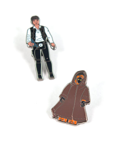 Pin Kings Star Wars Enamel Pin Badge Set 1.5 - Han Solo and Jawa (Geek Store Exclusive)