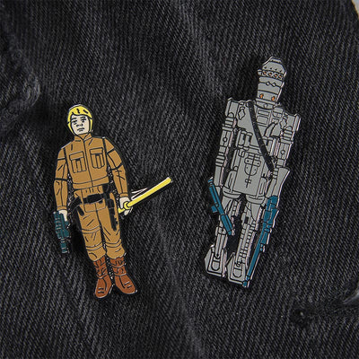 Pin Kings Star Wars Enamel Pin Badge Set 1.14 – IG-88 and Luke Skywalker (Bespin Fatigues)