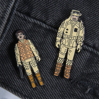 Pin Kings Star Wars Enamel Pin Badge Set 1.19 – Leia (Hoth Outfit) and Rebel Commander