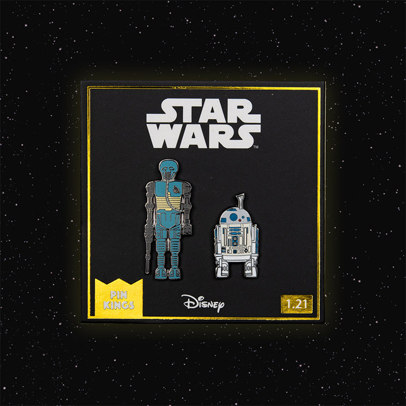Pin Kings Star Wars Enamel Pin Badge Set 1.21 – 2-1B and R2 D2 (with Sensorscope)