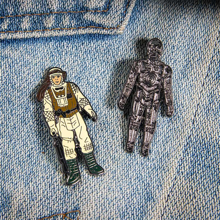 Star Wars Enamel Pin Badge Set 1.22 – C-3PO and Luke Skywalker (Hoth Battle Gear)