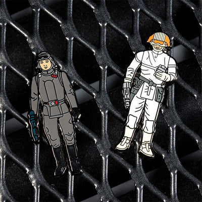 Pin Kings Star Wars Enamel Pin Badge Set 1.23 – AT-AT Commander and Cloud Car Pilot