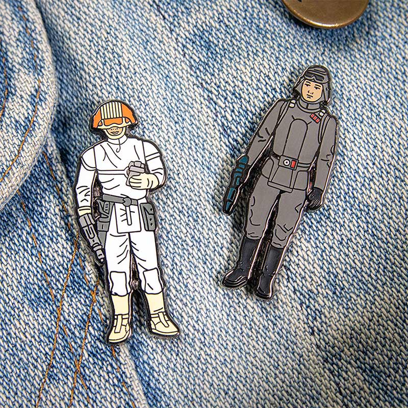 Pin Kings Star Wars Enamel Pin Badge Set 1.23 – AT-AT Commander and Cloud Car Pilot