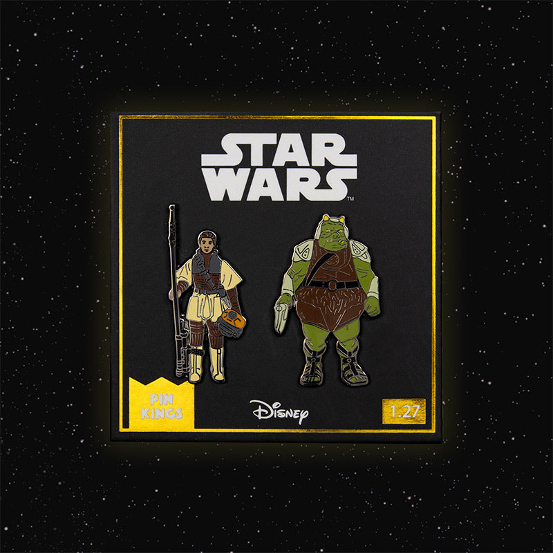 Pin Kings Star Wars Enamel Pin Badge Set 1.27 – Princess Leia Organa (Boushh Disguise) and Gamorrean Guard