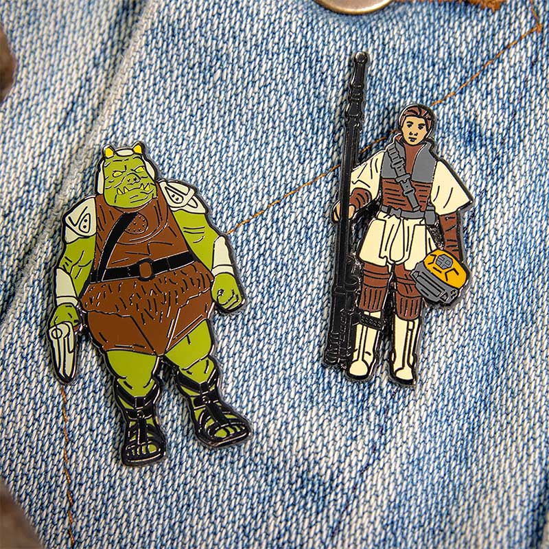 Pin Kings Star Wars Enamel Pin Badge Set 1.27 – Princess Leia Organa (Boushh Disguise) and Gamorrean Guard