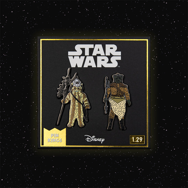 Pin Kings Star Wars Enamel Pin Badge Set 1.29 – Logray (Ewok Medicine Man) and Klaatu