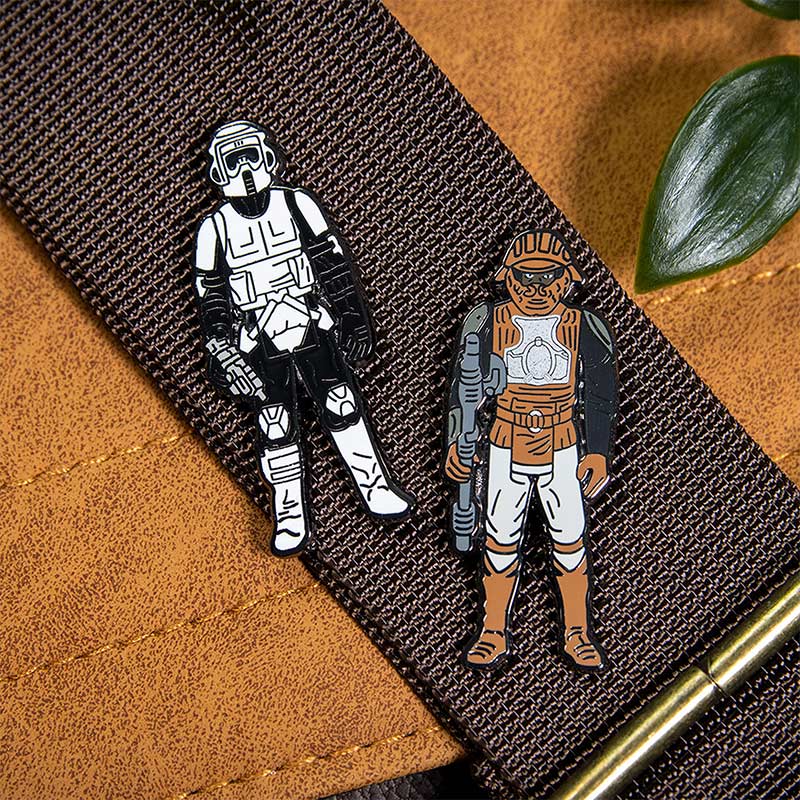 Star Wars Enamel Pin Badge Set 1.33 – Biker Scout and Lando Calrissian (Skiff Guard Disguise)