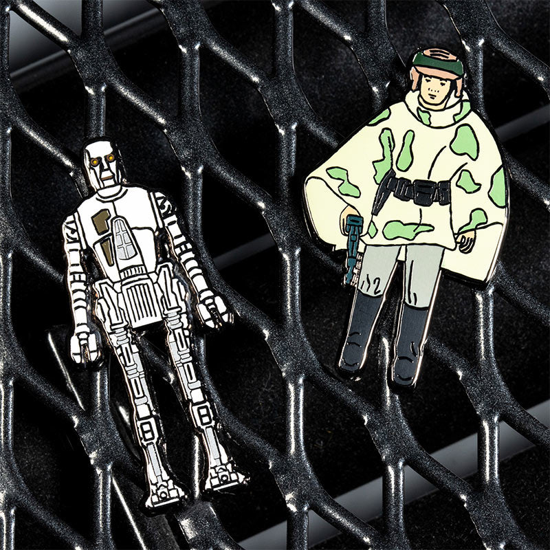Pin Kings Star Wars Enamel Pin Badge Set 1.35 – 8D8 and Princess Leia Organa (in Combat Poncho)