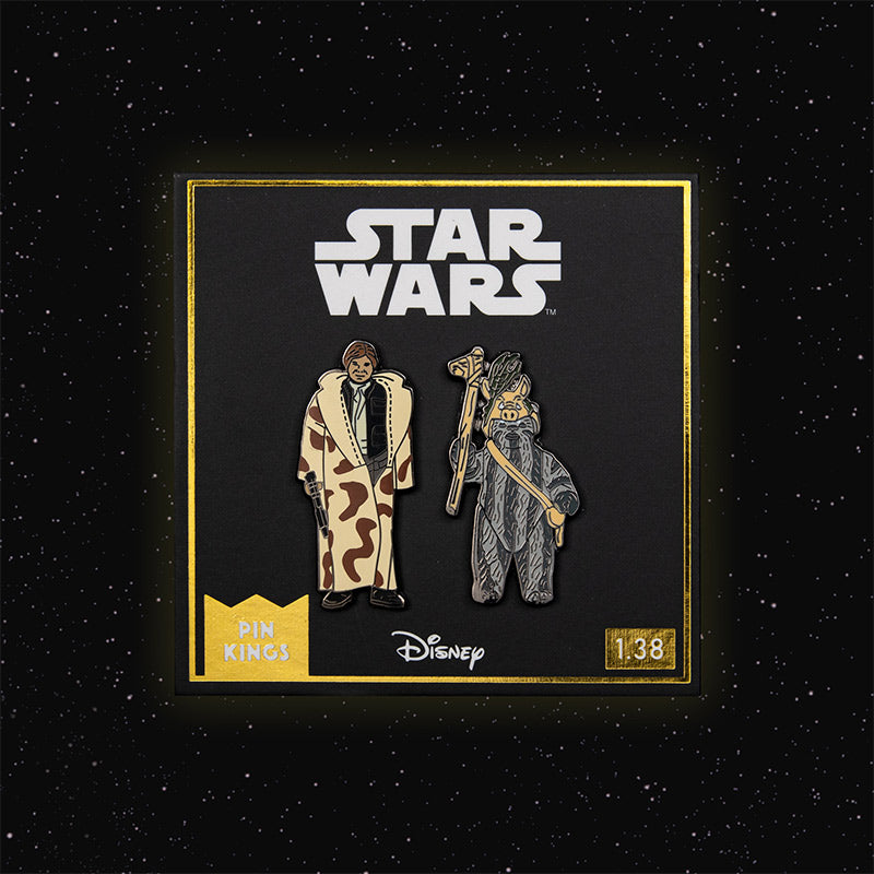 Star Wars Enamel Pin Badge Set 1.38 – Han Solo (in Trench Coat) and Teebo