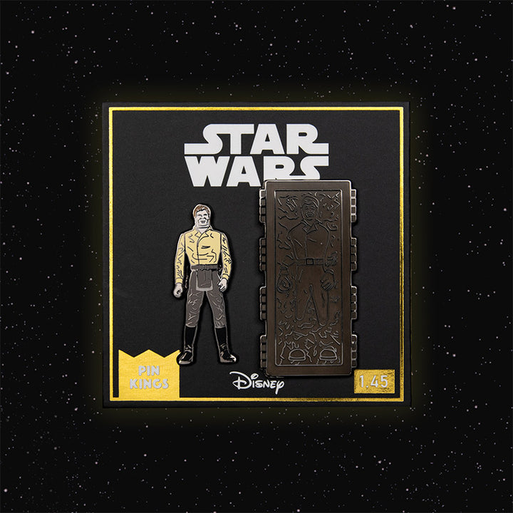 Star Wars Enamel Pin Badge Set 1.45 – Han Solo and Han Solo (In Carbonite Chamber)