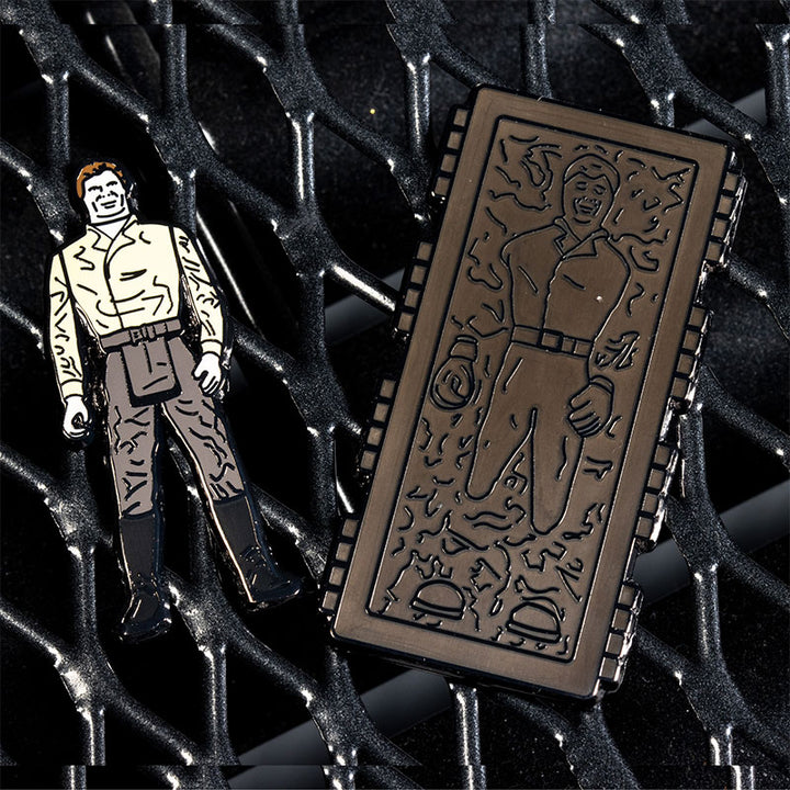 Star Wars Enamel Pin Badge Set 1.45 – Han Solo and Han Solo (In Carbonite Chamber)