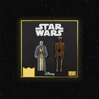 Pin Kings Star Wars Enamel Pin Badge Set 1.46 – Old Anakin Skywalker and EV-9D9