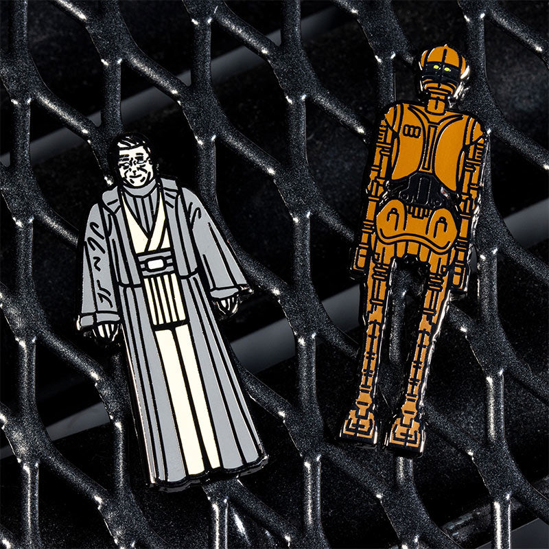 Pin Kings Star Wars Enamel Pin Badge Set 1.46 – Old Anakin Skywalker and EV-9D9