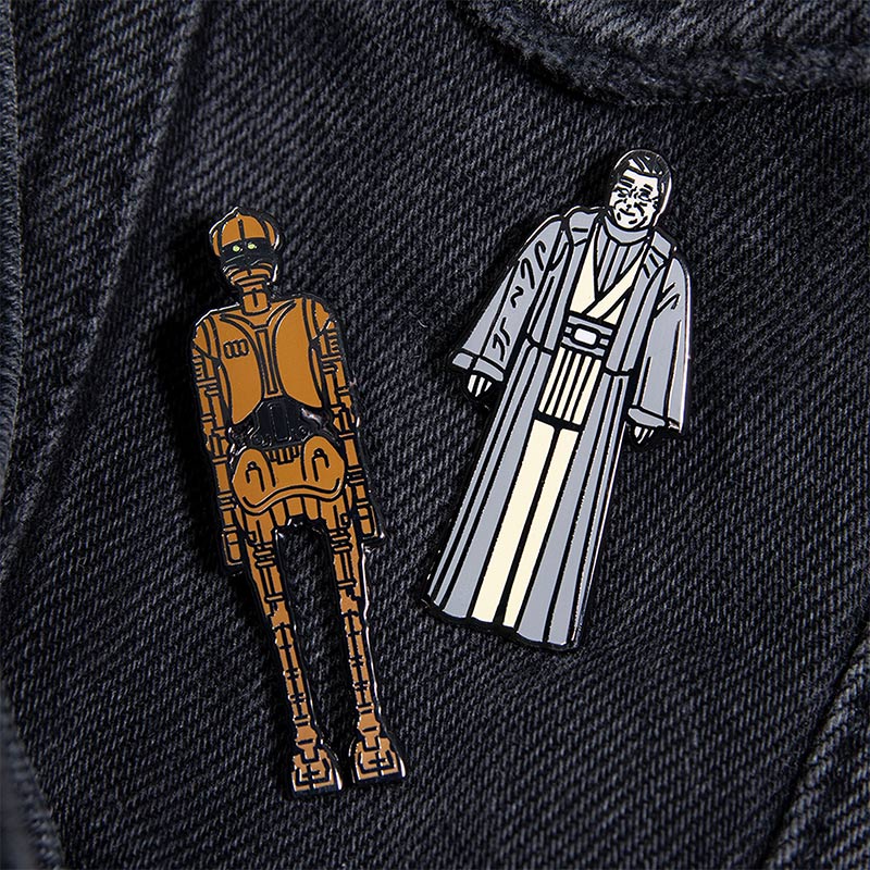 Pin Kings Star Wars Enamel Pin Badge Set 1.46 – Old Anakin Skywalker and EV-9D9