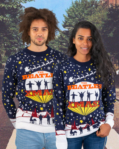 Official The Beatles Christmas Jumper / Ugly Sweater