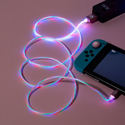 Numskull Unicorn LED USB C Cable & Thumb Grips (Nintendo Switch)