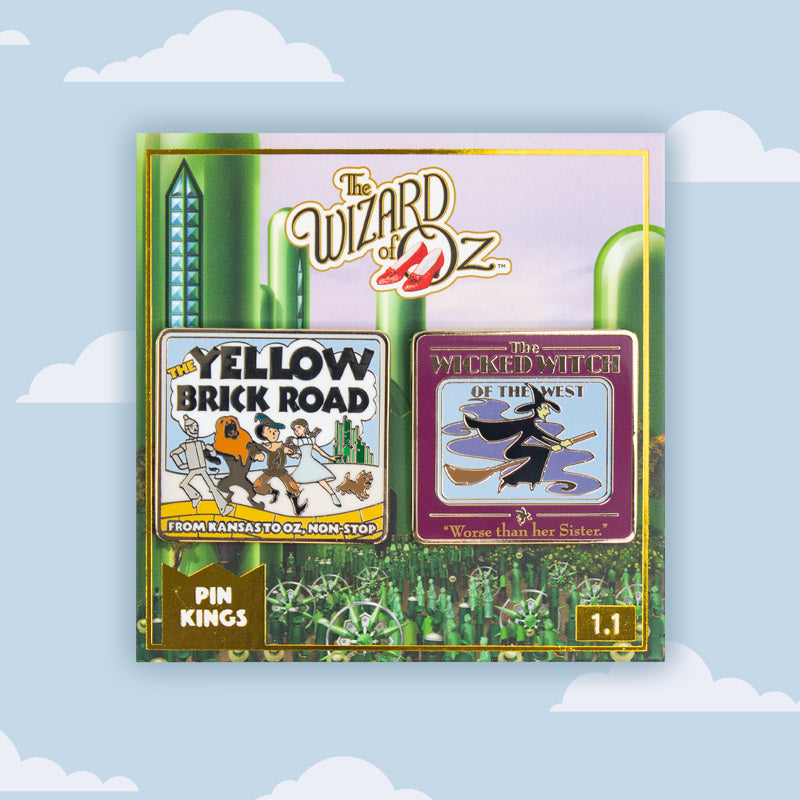 Pin Kings Wizard of Oz Enamel Pin Badge Set 1.1 – Yellow Brick Road & Wicked Witch